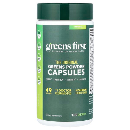 <img alt="Greens First, Greens Powder Capsules, 180 Capsules" title="Greens First, Greens Powder Capsules, 180 Capsules,819354001089"