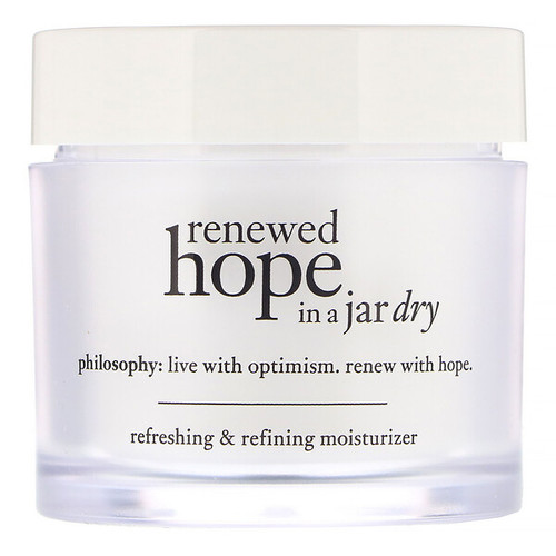 <img alt="Philosophy, Renewed Hope in a Jar, Dry Refreshing & Refining Moisturizer, 2 fl oz (60 ml)" title="Philosophy, Renewed Hope in a Jar, Dry Refreshing & Refining Moisturizer, 2 fl oz (60 ml),604079146685"