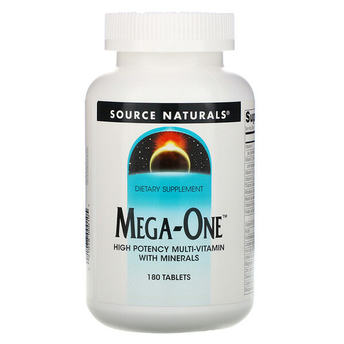 <img alt="Source Naturals, Mega-One, High Potency Multi-Vitamin with Minerals, 180 Tablets" title="Source Naturals, Mega-One, High Potency Multi-Vitamin with Minerals, 180 Tablets,021078000105"