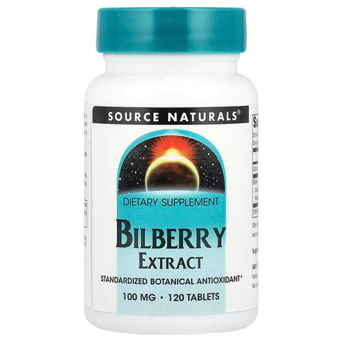 <img alt="Source Naturals, Bilberry Extract, 100 mg, 120 Tablets" title="Source Naturals, Bilberry Extract, 100 mg, 120 Tablets,021078000563"