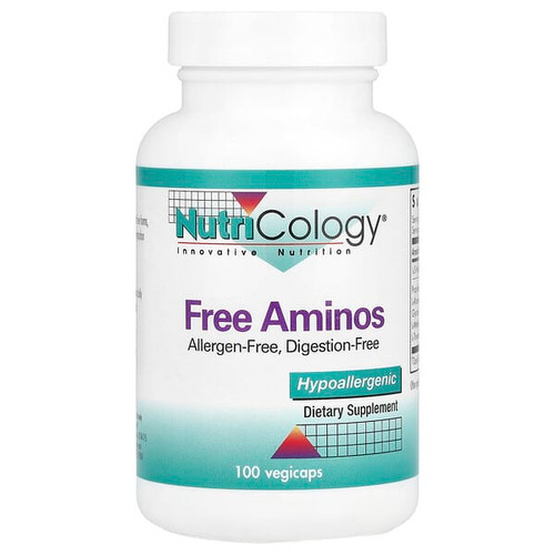 <img alt="Nutricology, Free Aminos, 100 Vegicaps" title="Nutricology, Free Aminos, 100 Vegicaps,713947505407"