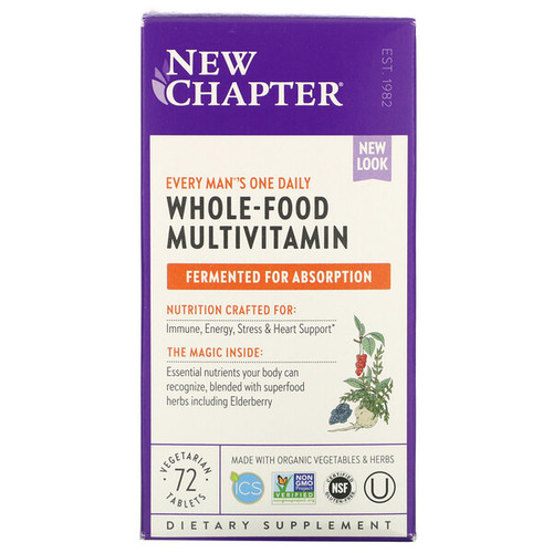 <img alt="New Chapter, Every Mans One Daily Multi, 72 Vegetarian Tablets" title="New Chapter, Every Mans One Daily Multi, 72 Vegetarian Tablets,727783003287"