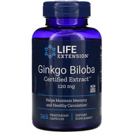 <img alt="Life Extension, Ginkgo Biloba, Certified Extract, 120 mg, 365 Vegetarian Capsules" title="Life Extension, Ginkgo Biloba, Certified Extract, 120 mg, 365 Vegetarian Capsules,737870165835"
