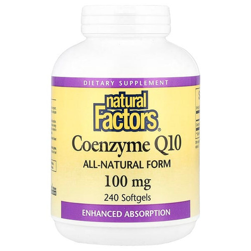 <img alt="Natural Factors, Coenzyme Q10, 100 mg, 240 Softgels" title="Natural Factors, Coenzyme Q10, 100 mg, 240 Softgels,068958020822"