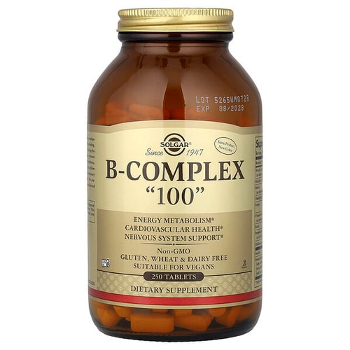 <img alt="Solgar, B-Complex "100", 250 Tablets" title="Solgar, B-Complex "100", 250 Tablets,033984011625"