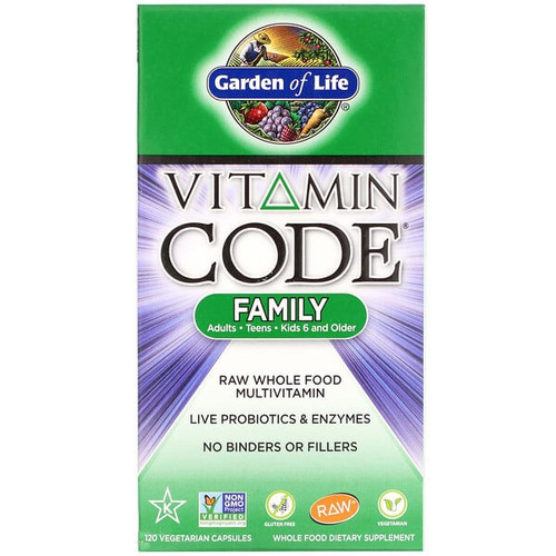 <img alt="Garden of Life, Vitamin Code, Family, 120 Veggie Caps" title="Garden of Life, Vitamin Code, Family, 120 Veggie Caps,658010113700"