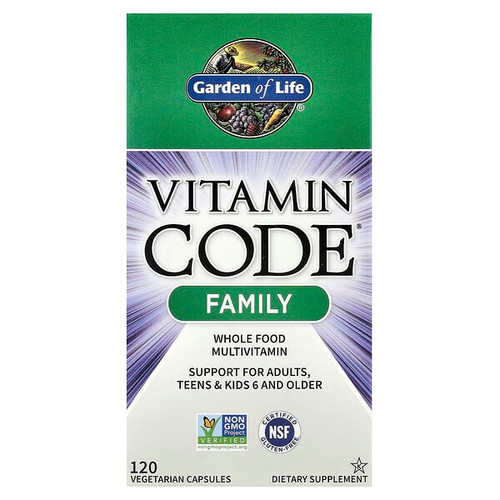 <img alt="Garden of Life, Vitamin Code, Family, Whole Food Multivitamin, 120 Vegetarian Capsules" title="Garden of Life, Vitamin Code, Family, Whole Food Multivitamin, 120 Vegetarian Capsules,658010113700"