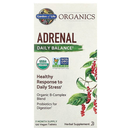 <img alt="Garden of Life, Organics, Adrenal, Daily Balance, 120 Vegan Tablets" title="Garden of Life, Organics, Adrenal, Daily Balance, 120 Vegan Tablets,658010121866"