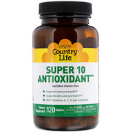 <img alt="Country Life, Super 10 Antioxidant, 120 Tablets" title="Country Life, Super 10 Antioxidant, 120 Tablets,015794050278"