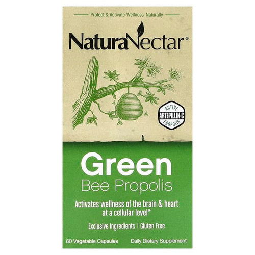 <img alt="NaturaNectar, Green Bee Propolis, 60 Vegetable Capsules" title="NaturaNectar, Green Bee Propolis, 60 Vegetable Capsules,837654326541"