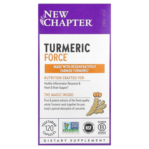 <img alt="New Chapter, Turmeric Force, 120 Vegetarian Capsules" title="New Chapter, Turmeric Force, 120 Vegetarian Capsules,727783900456"