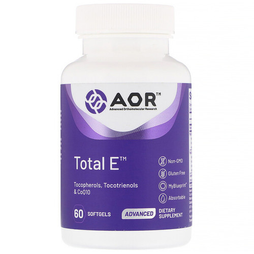 <img alt="Advanced Orthomolecular Research AOR, Total E, 60 Softgels" title="Advanced Orthomolecular Research AOR, Total E, 60 Softgels,624917083095"
