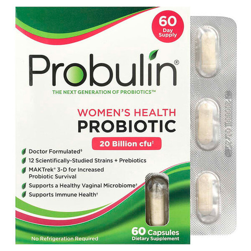 <img alt="Probulin, Womens Health Probiotic, 20 Billion CFU, 60 Capsules" title="Probulin, Womens Health Probiotic, 20 Billion CFU, 60 Capsules,855757003510"