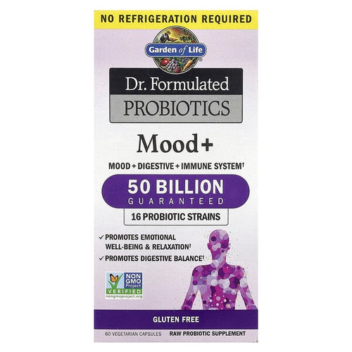 <img alt="Garden of Life, Dr. Formulated Probiotics, Mood+, 60 Vegetarian Capsules" title="Garden of Life, Dr. Formulated Probiotics, Mood+, 60 Vegetarian Capsules,658010120043"