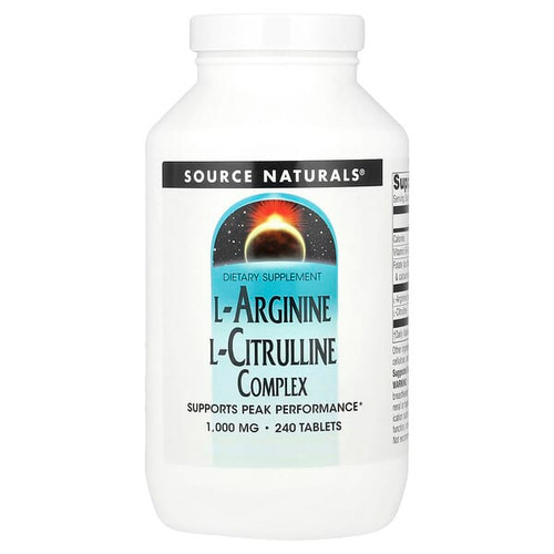 <img alt="Source Naturals, L-Arginine L-Citrulline Complex, 1,000 mg, 240 Tablets" title="Source Naturals, L-Arginine L-Citrulline Complex, 1,000 mg, 240 Tablets,021078020509"