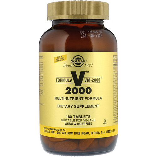 <img alt="Solgar, Formula VM-2000, Multi-nutrient Formula, 180 Tablets" title="Solgar, Formula VM-2000, Multi-nutrient Formula, 180 Tablets,033984592032"