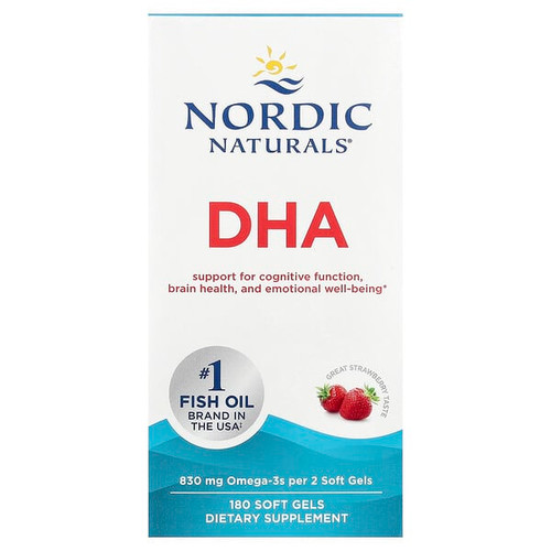 <img alt="Nordic Naturals, DHA, Strawberry, 180 Soft Gels" title="Nordic Naturals, DHA, Strawberry, 180 Soft Gels,768990037436"