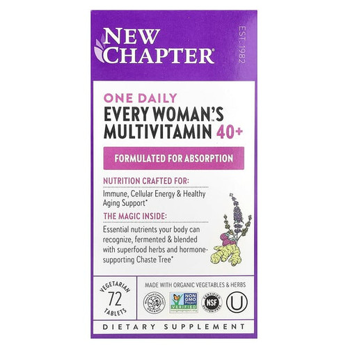<img alt="New Chapter, One Daily Every Womans Multivitamin 40+, 72 Vegetarian Tablets" title="New Chapter, One Daily Every Womans Multivitamin 40+, 72 Vegetarian Tablets,727783003676"