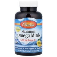 <img alt="Carlson, Maximum Omega Minis, Natural Lemon, 120 Mini Soft Gels (500 mg per Soft Gel)" title="Carlson, Maximum Omega Minis, Natural Lemon, 120 Mini Soft Gels (500 mg per Soft Gel),088395184604"