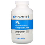 <img alt="Lake Avenue Nutrition, PEA (Palmitoylethanolamide) + Glucosamine Sulfate, 600 mg + 1,200 mg, 360 Veggie Capsules" title="Lake Avenue Nutrition, PEA (Palmitoylethanolamide) + Glucosamine Sulfate, 600 mg + 1,200 mg, 360 Veggie Capsules,898220015894"