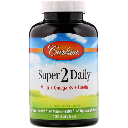 <img alt="Carlson Labs, Super 2 Daily, 120 Soft Gels" title="Carlson Labs, Super 2 Daily, 120 Soft Gels,088395040511"