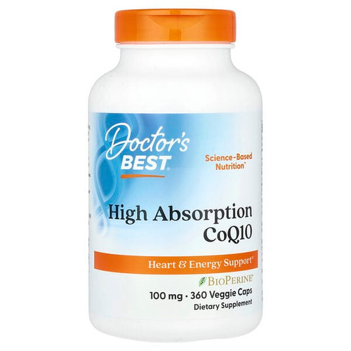 <img alt="Doctors Best, High Absorption CoQ10 , 100 mg, 360 Veggie Caps" title="Doctors Best, High Absorption CoQ10 , 100 mg, 360 Veggie Caps,753950004054"