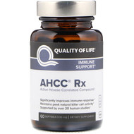 <img alt="Quality of Life Labs, AHCC RX, 300 mg, 60 Softgels" title="Quality of Life Labs, AHCC RX, 300 mg, 60 Softgels,812259003394"