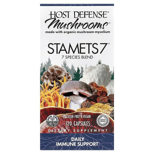 <img alt="Host Defense, Mushrooms, STAMETS 7, 120 Capsules" title="Host Defense, Mushrooms, STAMETS 7, 120 Capsules,633422037035"