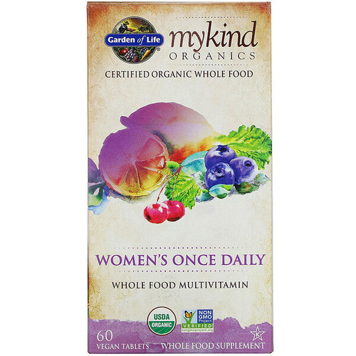 <img alt="Garden of Life, MyKind Organics, Womens Once Daily, 60 Vegan Tablets" title="Garden of Life, MyKind Organics, Womens Once Daily, 60 Vegan Tablets,658010117760"