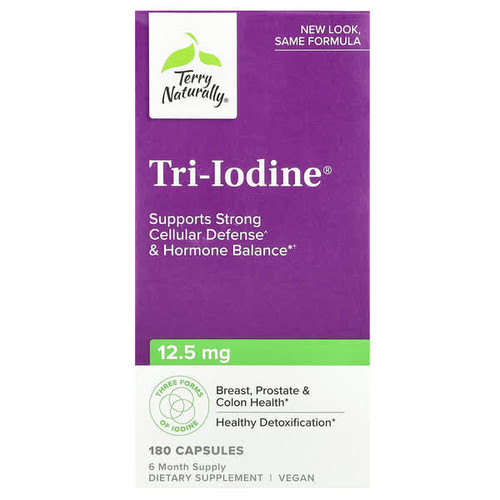 <img alt="Terry Naturally, Tri-Iodine, 12.5 mg, 180 Capsules" title="Terry Naturally, Tri-Iodine, 12.5 mg, 180 Capsules,367703182908"