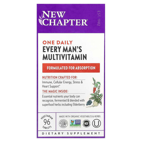 <img alt="New Chapter, One Daily Every Mans Multivitamin, 96 Vegetarian Tablets" title="New Chapter, One Daily Every Mans Multivitamin, 96 Vegetarian Tablets,727783003331"