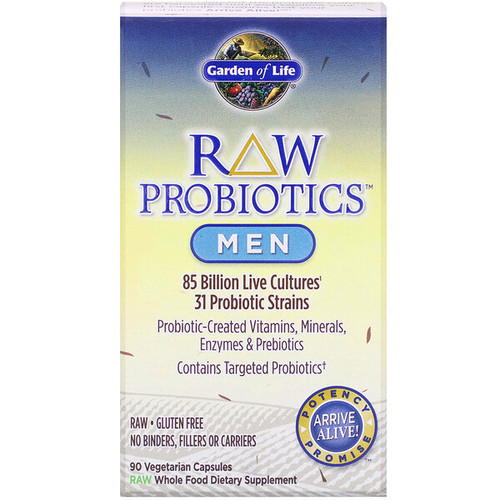<img alt="Garden of Life, RAW Probiotics, Men, 90 Veggie Caps" title="Garden of Life, RAW Probiotics, Men, 90 Veggie Caps,658010115650"