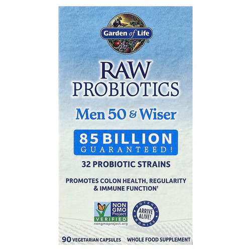 <img alt="Garden of Life, RAW Probiotics, Men 50 & Wiser, 90 Vegetarian Capsules" title="Garden of Life, RAW Probiotics, Men 50 & Wiser, 90 Vegetarian Capsules,658010115667"
