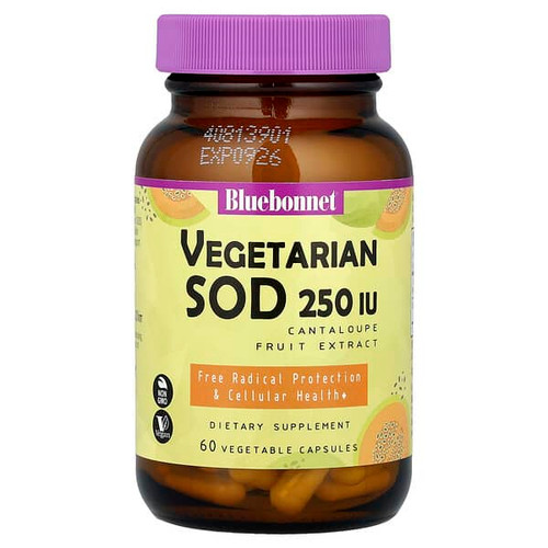 <img alt="Bluebonnet Nutrition, Vegetarian SOD, Cantaloupe Fruit Extract, 250 IU, 60 Vegetable Capsules" title="Bluebonnet Nutrition, Vegetarian SOD, Cantaloupe Fruit Extract, 250 IU, 60 Vegetable Capsules,743715008731"