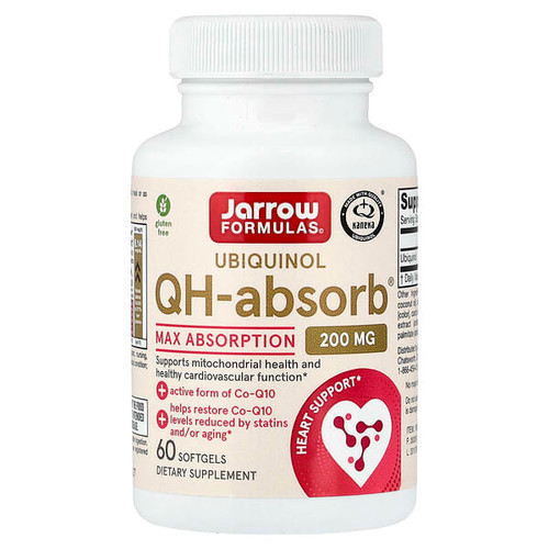 <img alt="Jarrow Formulas, Ubiquinol, QH-Absorb, Max Absorption, 200 mg, 60 Softgels" title="Jarrow Formulas, Ubiquinol, QH-Absorb, Max Absorption, 200 mg, 60 Softgels,790011060260"