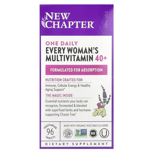 <img alt="New Chapter, One Daily Every Womans Multivitamin 40+, 96 Vegetarian Tablets" title="New Chapter, One Daily Every Womans Multivitamin 40+, 96 Vegetarian Tablets,727783003645"