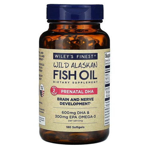 <img alt="Wileys Finest, Wild Alaskan Fish Oil, Prenatal DHA, 180 Softgels" title="Wileys Finest, Wild Alaskan Fish Oil, Prenatal DHA, 180 Softgels,857188004029"