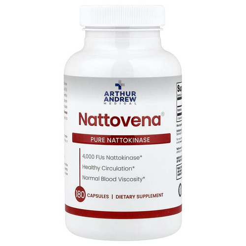 <img alt="Arthur Andrew Medical, Nattovena, Pure Nattokinase, 4,000 FU, 180 Capsules" title="Arthur Andrew Medical, Nattovena, Pure Nattokinase, 4,000 FU, 180 Capsules,855571001754"
