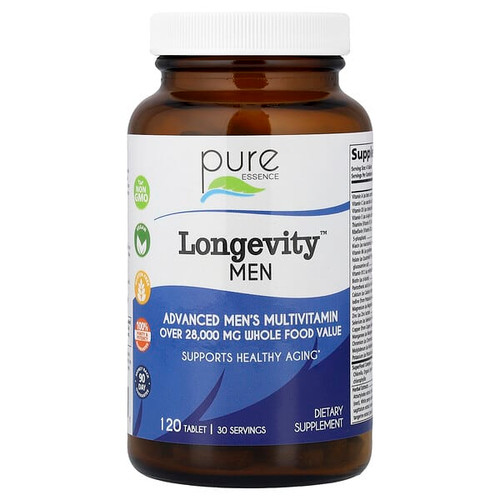 <img alt="Pure Essence, Longevity Men, Advanced Mens Multivitamin, 120 Tablet" title="Pure Essence, Longevity Men, Advanced Mens Multivitamin, 120 Tablet,659670015021"