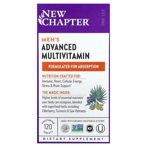 <img alt="New Chapter, Mens Advanced Multivitamin, 120 Vegetarian Tablets" title="New Chapter, Mens Advanced Multivitamin, 120 Vegetarian Tablets,727783003249"