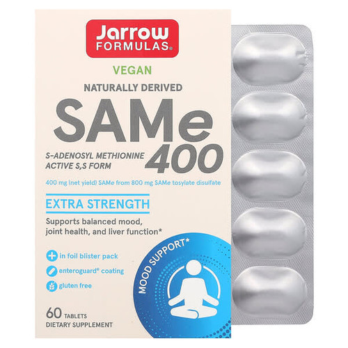 <img alt="Jarrow Formulas, SAMe 400, 400 mg, 60 Tablets" title="Jarrow Formulas, SAMe 400, 400 mg, 60 Tablets,790011200420"