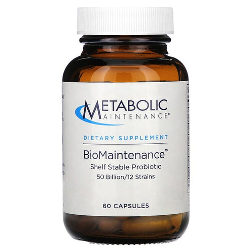 <img alt="Metabolic Maintenance, BioMaintenance, Shelf Stable Probiotic, 60 Capsules" title="Metabolic Maintenance, BioMaintenance, Shelf Stable Probiotic, 60 Capsules,838287007074"