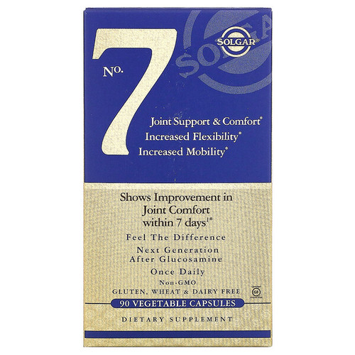 <img alt="Solgar, No. 7, Joint Support & Comfort, 90 Vegetable Capsules" title="Solgar, No. 7, Joint Support & Comfort, 90 Vegetable Capsules,033984504981"