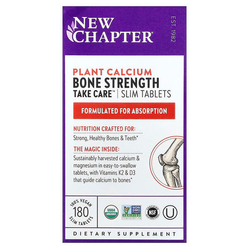 <img alt="New Chapter, Plant Calcium, Bone Strength Take Care, 180 Vegan Slim Tablets" title="New Chapter, Plant Calcium, Bone Strength Take Care, 180 Vegan Slim Tablets,727783004215"