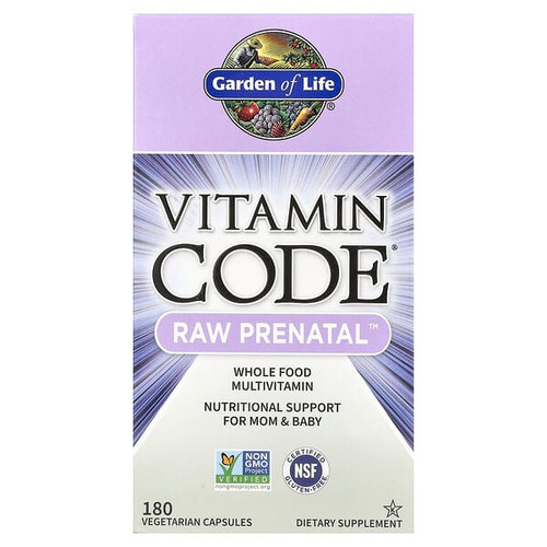 <img alt="Garden of Life, Vitamin Code, RAW Prenatal, 180 Vegetarian Capsules" title="Garden of Life, Vitamin Code, RAW Prenatal, 180 Vegetarian Capsules,658010115902"