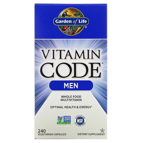 <img alt="Garden of Life, Vitamin Code, Men, 240 Vegetarian Capsules" title="Garden of Life, Vitamin Code, Men, 240 Vegetarian Capsules,658010114196"