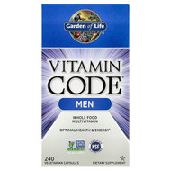 <img alt="Garden of Life, Vitamin Code, Whole Food Multivitamin For Men, 240 Vegetarian Capsules" title="Garden of Life, Vitamin Code, Whole Food Multivitamin For Men, 240 Vegetarian Capsules,658010114196"