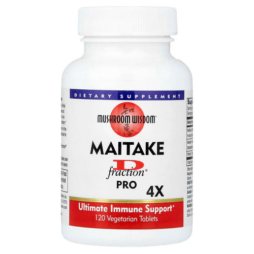 <img alt="Mushroom Wisdom, Maitake D-Fraction, Pro 4X, 120 Vegetarian Tablets" title="Mushroom Wisdom, Maitake D-Fraction, Pro 4X, 120 Vegetarian Tablets,791014107228"