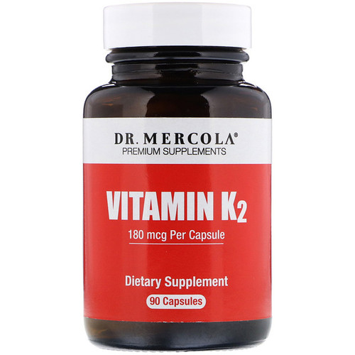 <img alt="Dr. Mercola, Vitamin K2, 180 mcg, 90 Capsules" title="Dr. Mercola, Vitamin K2, 180 mcg, 90 Capsules,813006015325"
