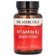 <img alt="Dr. Mercola, Vitamin K2, 180 mcg, 90 Capsules" title="Dr. Mercola, Vitamin K2, 180 mcg, 90 Capsules,813006015325"